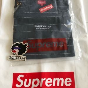 NWT Supreme Long Sleeve Shirt with Bag & Sticker